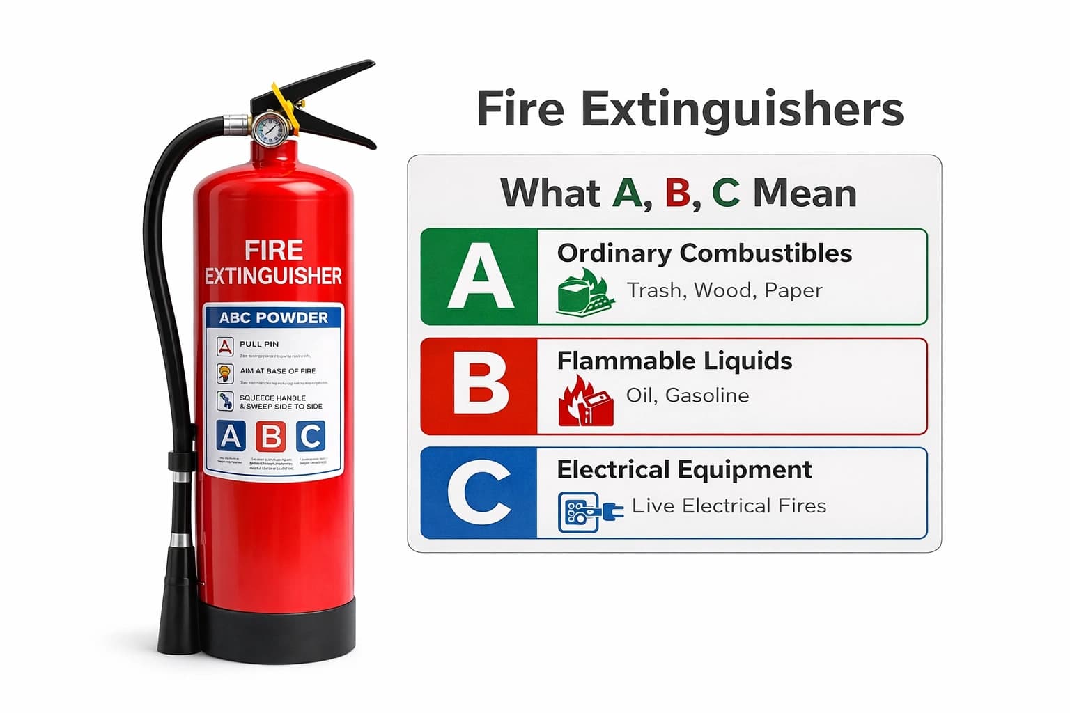 Fire Extinguishers (ABC, CO2, Foam) - Gulf Basic Trading Fire Extinguishers (ABC, CO2, Foam) - Safety Materials - Gulf Basic Trading